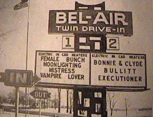 Bel Air Drive-In Theatre - Marquee - Photo From Rg (newer photo)